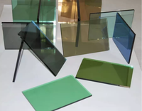 Verre flotté réfléchissant de haute qualité pour la décoration industrielle, teinté bleu foncé, gris bronze, pour les fenêtres de salle de bain