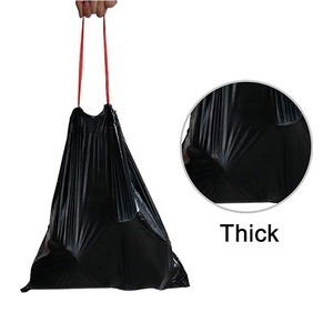 ถุงขยะพลาสติกแบบม้วน 55 ชิ้น/ม้วน สีดำ ทำจากวัสดุ HDPE รีไซเคิล พร้อมเชือกรูด  ผลิตตามสั่งจากโรงงาน - Product Image 2