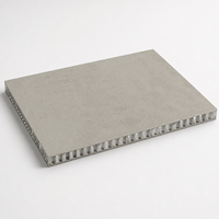 Panneau en nid d'abeille en aluminium écologique gris clair personnalisé, garantie 5 ans, résistant au feu et à l'humidité, pour la décoration intérieure moderne