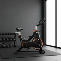 Vélo de spinning professionnel avec écran LCD, capacité de charge de 120 kg et volant d'inertie de 10 kg, idéal pour la maison