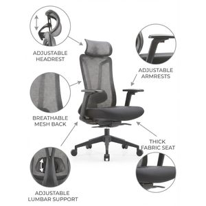 Silla de Oficina Ergonómica Ejecutiva de Malla Moderna con Altura de Respaldo Ajustable - Product Image 2