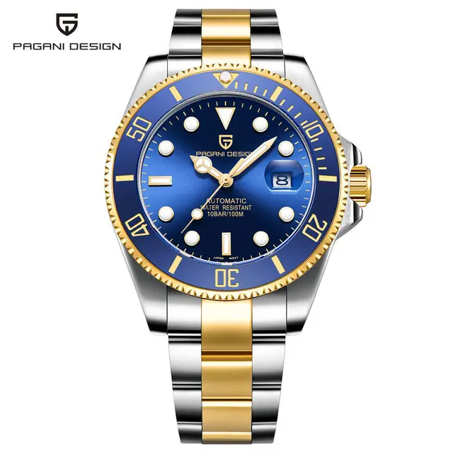 Pagani Design 1639 Brand Luxury Men Watches Automatic Watch Men Stainless Steel Waterproof Business Sport Mechanical Wristwatch