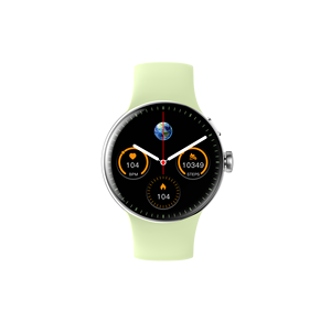 Montre connectée de fitness DF LA24 BT avec bouton rotatif, bracelet, moniteur de fréquence cardiaque, montre de sport intelligente, étanche, écran tactile complet, assistant vocal - Product Image 1