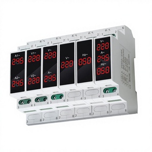 Voltmètre numérique monophasé, ampèremètre AC, fréquencemètre 220V 380V triphasé, montage sur rail encastrable - Product Image 1