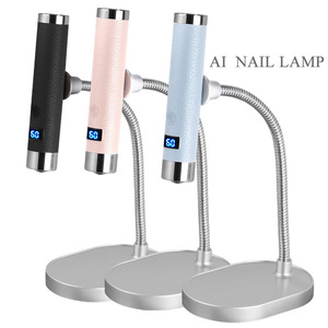 <span class=keywords><strong>Lampe</strong></span> à ongles <span class=keywords><strong>LED</strong></span> <span class=keywords><strong>UV</strong></span> sans fil intelligente AI avec capteur IA, séchoir à vernis gel rechargeable, mini <span class=keywords><strong>lampe</strong></span> à gel personnalisable - Product Image 3