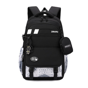 Ziranu <b>Student</b> <b>Backpack</b> 18 In Large Capacity With Letter Print For Fifth And Sixth Graders Unisex Everyday Use - Product Image 2