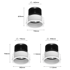Đèn Chiếu Sáng Điểm CRI 90 Có Thể Điều Chỉnh Độ Sáng DALI Chống Nước 36V 180mA 7W Đèn Âm Trần Smd 2835 - Product Image 3