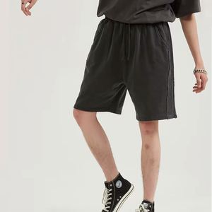 Pantalones cortos de gran tamaño para hombre, pantalones cortos de algodón con logotipo personalizado de peso pesado, pantalones cortos sueltos informales cómodos de alta calidad para hombre - Product Image 5