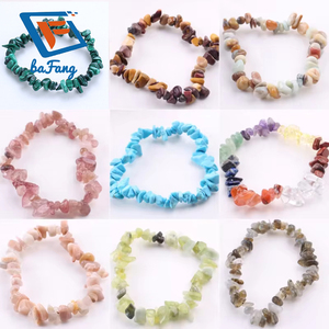 Venta al por mayor 5-8mm Chips sueltos pulsera de piedra Natural Irregular pequeñas cuentas pulseras elásticas para las mujeres - Product Image 2