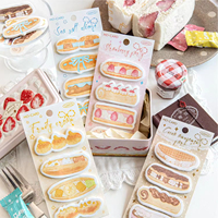 Penjualan Panas Seri Kertas Catatan Krim Bread Lucu Multi Gaya, Lembar Memo Kreatif Bermotif, Dapat Disobek, untuk Belajar, Kantor, dan Penanda Indeks