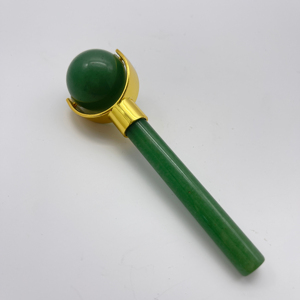 Pierre de jade Aventurine foncée massage facial jade guasha et rouleau ensemble GreenJade Face roller - Product Image 2