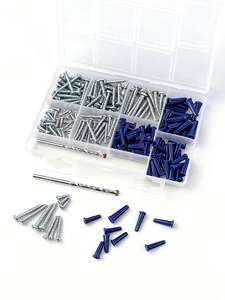 Kit d'ancres d'expansion, jeu de tournevis universel pour la maison, vis à tête plate, vis autoperceuses, ensemble d'outils ménagers - Product Image 2