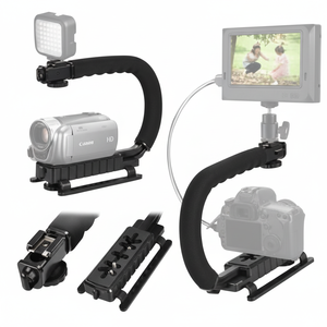 Poignée de prise de vue vidéo professionnelle avec support griffe froide en alliage d'aluminium à dégagement rapide pour caméra - Product Image 1