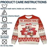 Dropshipping – Nouveauté : Sweat à capuche unisexe personnalisé effet 3D « Couple mignon avec enfants et chiens », style « Ugly Sweater », pour femme