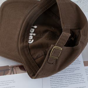 Gorra de Béisbol con Letras Bordadas de Cara Sonriente, Lona de Algodón, Unisex, Protección Solar, Ala Ancha - Product Image 4