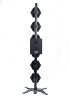 Barre de lumière LED rétro 6*60W, 450W au total, DMX 8/28 canaux, écran LCD, 1-25Hz, multi-stroboscopique, gradation linéaire, pour effets de scène et discothèques