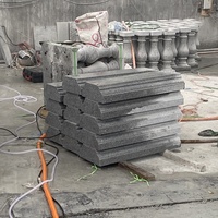 Fourniture directe d'usine balustrade en marbre couleur uniforme gris clair balustrade en pierre granit balustrade balustrade en pierre