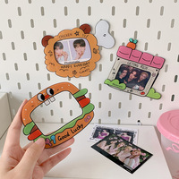 Cadre photo magnétique décoratif Kpop DIY mignon, aimant de réfrigérateur, cadre photo en acrylique de dessin animé