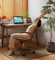 Chaise de bureau ergonomique rétro tissée en gros avec support lombaire, vente directe d'usine en vrac pour l'étude et la salle à manger BGY014