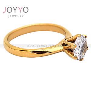 Anello di Fidanzamento Moderno in Moissanite di Alta Qualità, Placcato Oro in Acciaio Inossidabile, Fede Nuziale per Uomo e Donna - Product Image 3