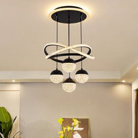 Lustre suspendu LED moderne de luxe à 3 couleurs et intensité variable, prix usine ODM, pour îlot de cuisine, salle à manger et salon