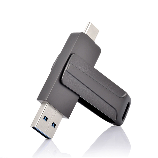 New Promotion Premium Gift 2-in-1 USB Flash Drive 8GB-512GB Metal USB 3.0 High Speed