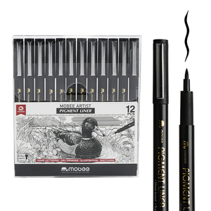 Mobee P-621A12 Cina all'ingrosso vari tipi di <span class=keywords><strong>pennini</strong></span> marcatore calligrafia impermeabile doppio fineliner pennarello <span class=keywords><strong>Set</strong></span> di pennarello - Product Image 1