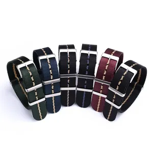 Watch JUELONG Custom Multiple Color 1.4mm Smooth Nylon Watch Strap 20mm 22mm Replacement Single Pass Watch Bands Nylon