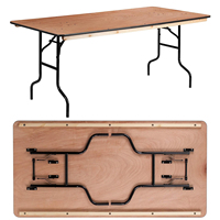 Klappbarer runder Holztisch, modernes Restaurant-Esszimmermöbel-Set, Garten-, Bankett-, Hotel-, Hochzeits-Klapptisch für den Außenbereich