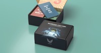 Boîte d'expédition en carton ondulé kraft écologique avec logo personnalisé, pelliculage mat haut de gamme et gaufrage, motif roses et fleurs