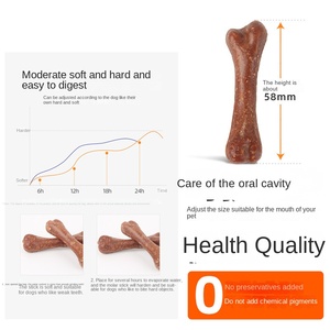 Brinquedo Interativo Universal para Cães: Osso de Limpeza Dentária Sabor Carne, Resistente à Mordida, em Formato de Bastão e Barra - Product Image 4