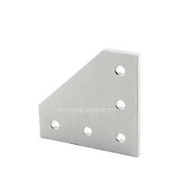 Plaque de fixation d'angle anodisée en forme de L, 5 trous, 90 degrés, plaque de jonction extérieure pour routeur CNC, pièces d'imprimante 3D