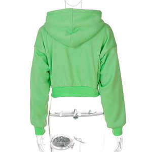 Custom Solid Plain Women's Long Sleeve Sweatshirt Oversize Cotton <b>Zip</b> <b>up</b> <b>Hoodie</b> for Women - Product Image 5