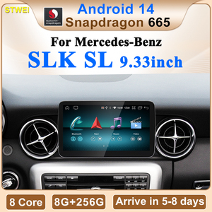 Lecteur multimédia automobile CNSTWE Qualcomm 665 9,33 pouces Android 14, compatible avec Mercedes Benz SLK SL Class, lecture sans fil. - Product Image 2
