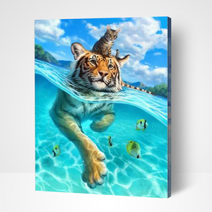 OEM ODM all'ingrosso 30x40 40x50cm tigre animale pittura fai da te personalizza disegni colorazione pittura <span class=keywords><strong>con</strong></span> <span class=keywords><strong>numeri</strong></span> <span class=keywords><strong>per</strong></span> <span class=keywords><strong>adulti</strong></span> bambini - Product Image 1