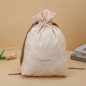 Sac cadeau personnalisé en jute avec cordon de serrage, pochette de rangement tendance, emballage imprimé avec logo, vente en gros, MOQ 200 pièces, directement de l'usine - Product Image 5