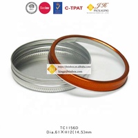 Boîte de rangement en métal ronde et durable JH avec couvercle à vis hermétique, impression offset