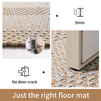 Tapis de salon en polyester respirant et doux, imprimé, antidérapant, antibactérien, lavable, couleur unie, décoration intérieure