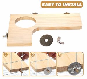 Nuovo Design di Accessori per Gabbie di Criceti Moderne, con Piattaforma in Legno e Foro Rotondo, Sala Giochi Totoro - Product Image 3