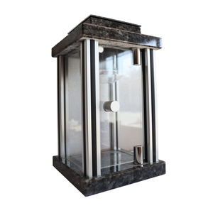 Columna de acero inoxidable de granito Perla Azul, FAROL DE PIEDRA solar <span class=keywords><strong>para</strong></span> tumba, linternas de piedra solar <span class=keywords><strong>para</strong></span> <span class=keywords><strong>cementerio</strong></span> - Product Image 4