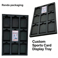 Plateau d'insertion en EVA découpé sur mesure par CNC pour cadre de présentation de cartes à collectionner TCG et sportives Renda Packaging