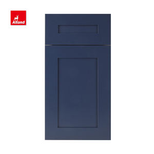 Mobili da Cucina AllandCabinet in Stile <span class=keywords><strong>Laccato</strong></span> Azzurro con 2 Ante a Incasso PAC, Piano di Lavoro <span class=keywords><strong>Bianco</strong></span> e Ante in Vetro Marrone - Product Image 6