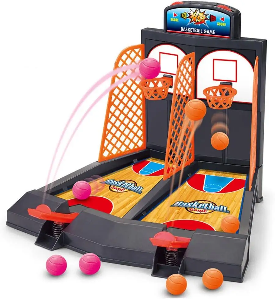 2 oyuncu masaüstü masa basketbol oyunları klasik Arcade oyunları çocuklar için basketbol potası Set basketbol çekim oyunu
