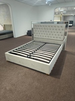 Ensemble de chambre à coucher au design européen classique du fabricant, avec rangement et miroir, mobilier de lit pour l'exportation en gros