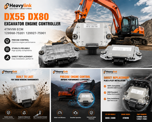 Contrôleur de moteur d'excavatrice Heavylink DX55 DX80 4TNV98 ECM 129968-75201 129927-75901 - Product Image 1