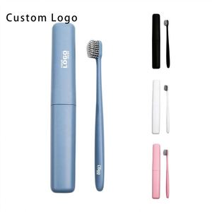 Eco Friendly Custom Logo Toothbrush with Charcoal Bristles and Portable Case for Various Events - Product Image 6