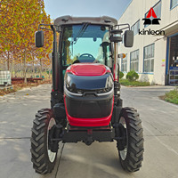 Tracteur agricole diesel KINLEON YTO à faible consommation de carburant, 60HP, 80HP, 100HP, 4 roues motrices, certifié CE pour l'Afrique et l'Amérique du Sud