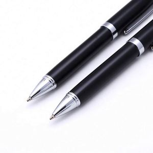 New Heavy Matte Black Business Style Custom Company Logo Twist Metal <b>Gift</b> Pen - Product Image 3