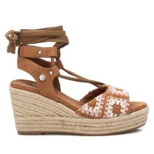 Sandalias de Plataforma con Cuña para Mujer, Color Beige, Modelo 172792, Estilo Verano - Product Image 1