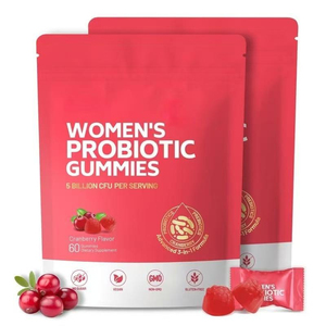 Gomitas Probióticas Aura para Mujeres, Precio al por Mayor, Vitaminas Probióticas en Gomitas, 5 Mil Millones de UFC, Arándano, Vegano, Salud Intestinal Femenina, Impura - Product Image 1